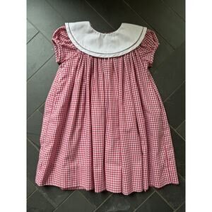 Proper Peony Red Gingham Dress 3T
